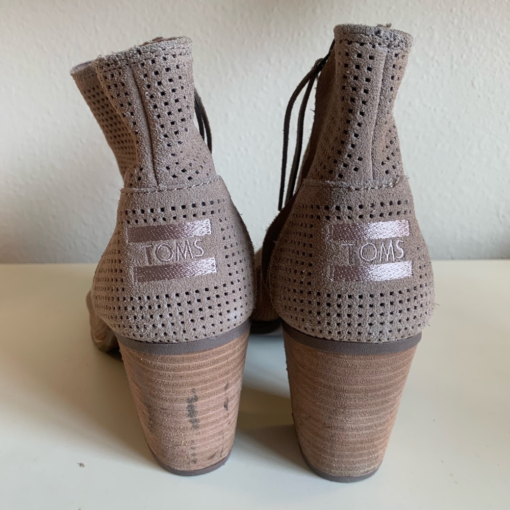 TOMS open toed booties